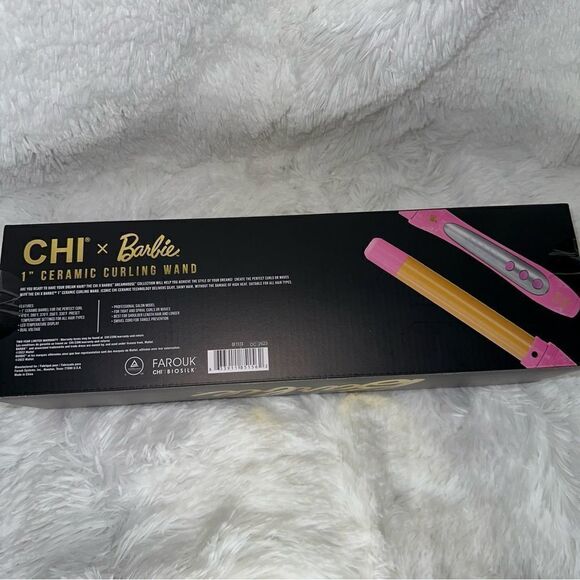 CHI x Barbie Hair Curling Wand, Kitsch Satin Curling Set, and Clips Bundle - Picture 7 of 10
